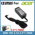 LZUMWS 19V 2.1A 40W 5.5*1.7MM AC Adapter Laptop Charger For Acer Aspire D255 D257 D270 722 725 756