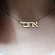 Custom Jewish Name Necklaces For Women Personalized Hebrew Letters Stainless Steel Chain Choker