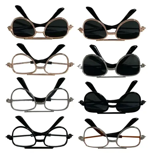 6cm Mode Plüsch Puppe Sonnenbrille für 10cm süße Baumwoll puppen Rahmen Brillen für 1/31/4 bjd Mini