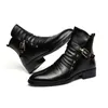 Herbst Winter Elegante Chelsea Stiefel Leder Männer Ankle Schuhe Slip-on Kleid Formale Boot für Mann Spitz Ritter botas masculino