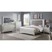 Madie 5 Piece Champagne LED Fabric Upholstered Panel Bedroom Set