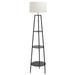 62.5" Tall Modern Tripod 3 Tier Shelf Standing Floor Lamp