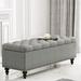 HUIMO Button-Tufted Storage Ottoman Bench for Bedroom 50.4"W x 17.5"D x 18.1"H Bottom rivets design