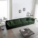 4-seat Straight Row Sofa, Deep Seat Sofa w/ 2 Armrest Pillows & 4 Toss Pillows, Chenille Couch with Removable Cushions, Green