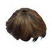 Cuekondy Button Women s Fluffy Black Gradient Brown Wig Fluffy Lifelike Short Straight Hair Cap