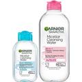 Garnier Skinactive Micellar Cleansing Water For All Skin Types 13.5 Fl Oz + Micellar Cleansing Water For Waterproof Makeup 3.4 Fl Oz