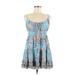 Angie Casual Dress - Mini: Blue Dresses - Women's Size Medium