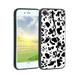 Compatible with iPhone SE 2020 Phone Case Cow-Print-Abstract-Art-Black-White-Pink-Cute3 Case Men Women Flexible Silicone Shockproof Case for iPhone SE 2020