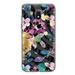 MUNDAZE Samsung Galaxy J3 Express/Amp Prime 3 Shockproof Clear Hybrid Protective Phone Case Zebra Stripes Tropical Flowers Purple Blue Summer Vibes Cover