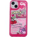 Cartoon Phone Case Compatible with iPhone 13 Pro Max Sweet Retro Pop Cherry Rose Red Love Heart Water Gun Case Korean Hot Girl Illustration Phone Cover for Women Girls