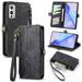 OnePlus 9 Case Durable PU Leather Wallet Cover Snap Buckle Flip Strap Card Holder Case for OnePlus 9