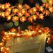 Viworld 1 Pack Thanksgiving Lights Fall Garland 10FT 20LED Fall Maple Leaves String Lights Battery Operated Autumn Garland Lights for Home Party Fireplace Indoor Outdoor Decor