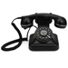 Retro Rotary Dial Telephone Old Fashioned Landline Phones with Classic Metal Bell 1960s Vintage Wire Telephone Classic Black Corded Phone Redial Function for Home Office