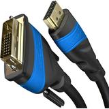 HDMI DVI Adapter Cable with A.I.S. Signal-Interference Protection â€“ 25ft (bi-Directional DVI-D 24+1/HDMI Monitor Cable