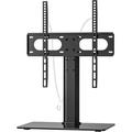 WALI Universal TV Stand Table Top TV Stand for 32 to 47 inch Flat TV Height Adjustable TV Mount with Tempered Gl
