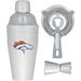 The Memory Company Denver Broncos Stainless Steel Shaker, Strainer & Jigger Set