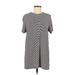 Brandy Melville Casual Dress - Shift: Burgundy Stripes Dresses