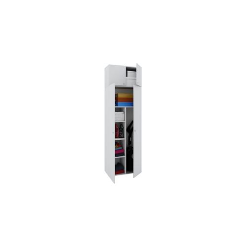 VCM Vandol II Universalschrank, Reinigungsschrank mit Oberschrank 4 Türen Weiß.