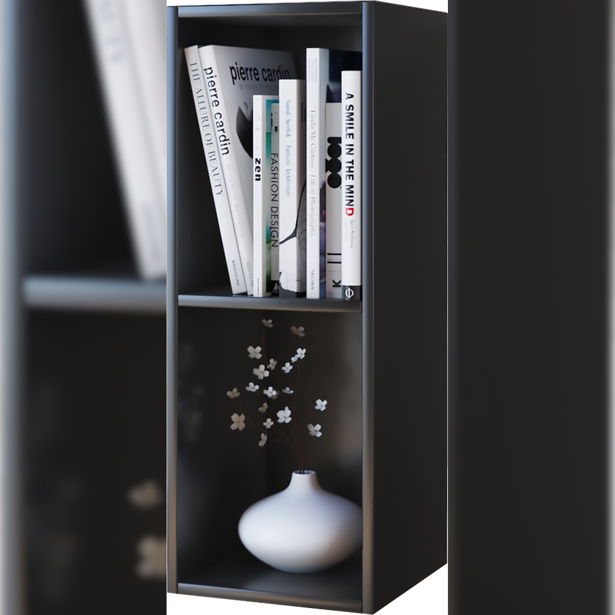 VCM Mendas Regal 2 Fächer schwarz. Image