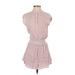 Rails Casual Dress - Shirtdress High Neck Short sleeves: Pink Print Dresses - Women's Size Small