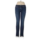 Joe's Jeans Jeans - Mid/Reg Rise Skinny Leg Boyfriend: Blue Bottoms - Women's Size 28 Petite - Dark Wash