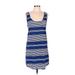 BB Dakota Casual Dress Scoop Neck Sleeveless: Blue Stripes Dresses - Women's Size Medium