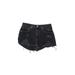 Levi's Denim Shorts: Black Solid Bottoms - Women's Size 30 - Stonewash