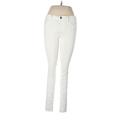 American Eagle Outfitters Jeggings - Low Rise Skinny Leg Boyfriend: Ivory Bottoms - Women's Size 6 - White Wash