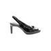 Life Stride Heels: Slingback Stilleto Cocktail Party Black Solid Shoes - Women's Size 9 1/2 - Peep Toe