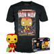 Funko POP! & Tee: Marvel - Holiday Iron Man - Leuchtet Im Dunkeln - XL - Avengers - T-Shirt - Kleidung Mit Vinyl-Sammelfigur - Geschenkidee - Spielzeug Und Kurzärmeliges Top Für Erwachsene Männer