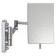 Chrome Polished Stainless Steel Rectangular Mirror, Wall Mounted Magnifying Mirror for Precise Makeup Application, 12 inch Wall Extension, 3X Magnification