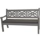 Winawood Maison and Garden Made to Measure 3 Seater Cushion (L150xD44xH5cm) Speyside Wood Effect 3 Seater Bench (L156.6xD60.4xH93.5cm) - Stone Grey Bench & Natural Cushion