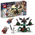 LEGO Marvel Attack on New Asgard 76207 Building Kit; Thor Construction Toy with 2 Minifigures for Kids Aged 7+ (159 Pieces)