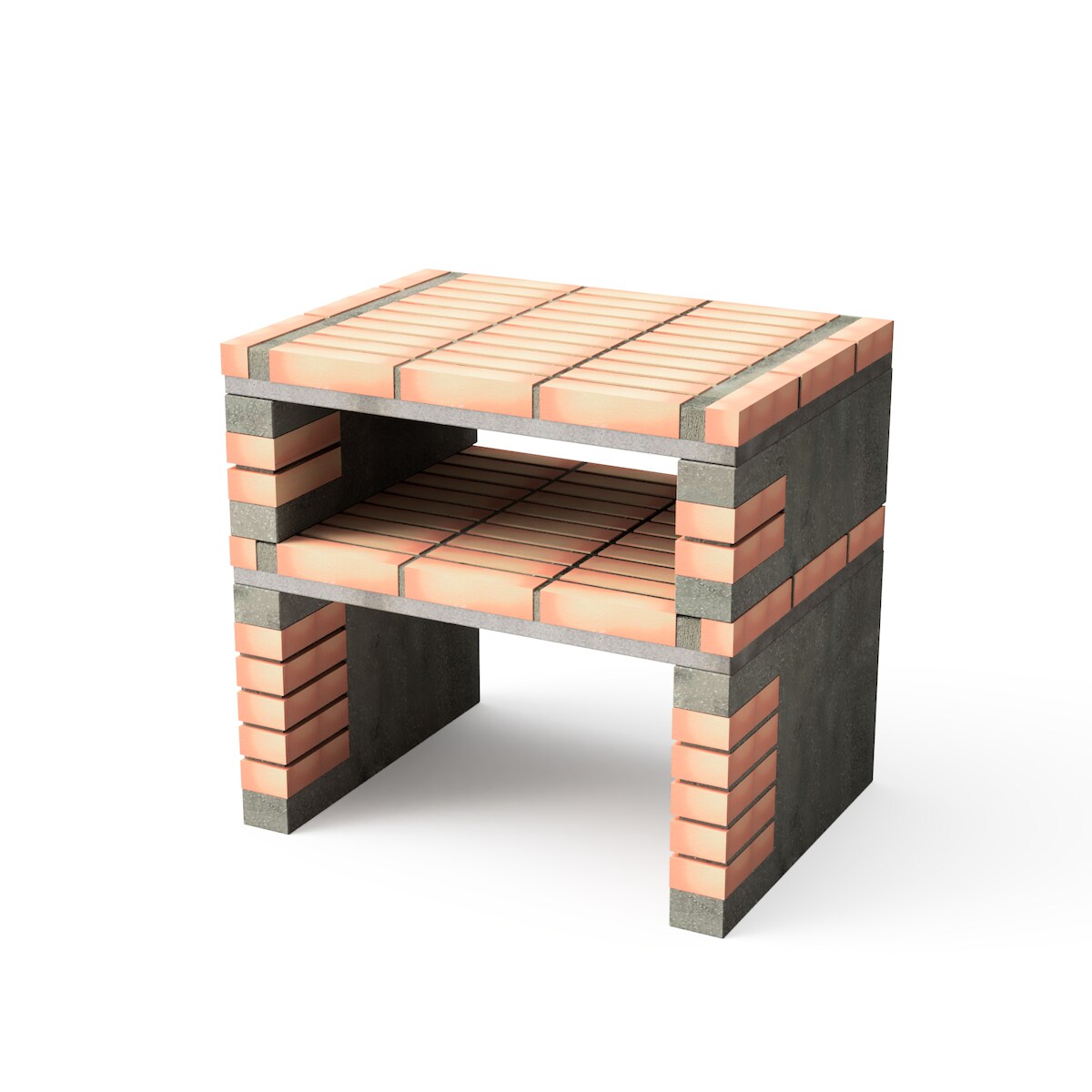 MOVELAR Modul California Plus XL mit Arbeitsplatte aus farbigem Ziegelstein. Image