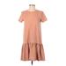 Zara Casual Dress - DropWaist: Tan Print Dresses - Women's Size Small