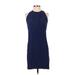 Kate Spade New York Casual Dress - Mini High Neck Sleeveless: Blue Print Dresses - Women's Size 0