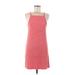 Topshop Casual Dress - Mini Square Sleeveless: Red Dresses - Women's Size 6