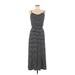 Gap Casual Dress - Midi V Neck Sleeveless: Blue Stripes Dresses - Women's Size Medium