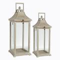 BOSTINS 28.5" Battery Powered Outdoor Lantern w/ LED Candles in White | 28.5 H x 10.5 W x 10.5 D in | Wayfair MMTY1025-W2078131625