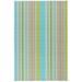 White 36 x 24 x 0.15 in Area Rug - Dash and Albert Rugs Aquinnah Ticking Multi Machine Washable Rug Polyester | 36 H x 24 W x 0.15 D in | Wayfair