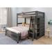 Mason & Marbles Hovea Twin over Full 6 Drawer L-Shaped Bunk Beds w/ Bookcase by Discovery World Furniture in Black/Brown/Gray | Wayfair