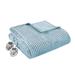 Serta Corded Plush Heated Blanket Polyester in Blue | 90 H x 84 W in | Wayfair ST54-0292
