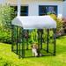 Pawhut Outdoor Covered Dog Yard Kennel Metal | 54.25" H x 47.25" W x 47.25" D | Wayfair D02-011V01