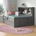 Viv + Rae™ Beckford 3 Drawer Solid Wood Daybed w/ Bookcase by Viv + Rae Wood in Brown/Green | Full | Wayfair 858A2CFD48044770B527A142E0033C93