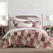 Laura Ashley Celina Patchwork Cotton Reversible Quilt Set Polyester/Polyfill/Cotton in Red | Twin | Wayfair USHSA91264472