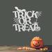 The Holiday Aisle® Trick or Treat Wall Décor, Metal in Gray | 10 H x 12 W x 0.12 D in | Wayfair 482BFB5C04AC4DE6A1175869C39C823E