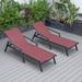 Arlmont & Co. Hornsey Outdoor Metal Chaise Lounge Metal in Red | 19.7 H x 29 W x 78.2 D in | Wayfair 69AA5CCD28AB45D7B9F4039E70A3A49D