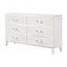 George Oliver Jerria 6 - Drawer Dresser Wood in Brown/White | 37 H x 63 W x 16 D in | Wayfair FAEF8D90CE3C4AC3A3699A371FB95BB5