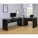 Latitude Run® 55" W L-Shaped Writing Desk Wood in Brown | 30.75 H x 55 W x 27.5 D in | Wayfair 0E4D31BD571242B285940A5B6A71C8A5