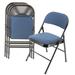 Inbox Zero Lenola Fabric Padded Stackable Folding Chair Folding Chair Set Fabric in Blue | 29.52 H x 18.11 W x 19.68 D in | Wayfair